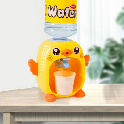 Mini Cute Simulation Duck Water Dispenser Set Toy Educational Playhouse Drinking