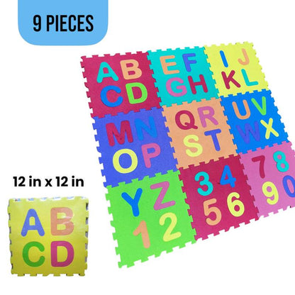 9mm Puzzle 9 PCS ABC-123 | Interlocking Play Tile | Alphabets
