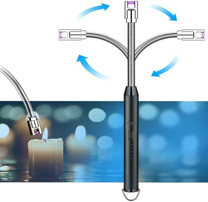 Arc Lighter With Usb Charging,flameless Windproof,led Battery Display,safety Switch,rotate 360 Degrees,for Arom