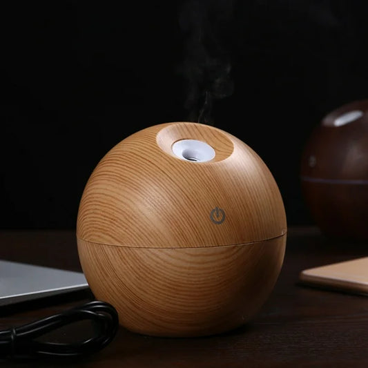 Essential Oil Diffuser Aroma Air wood Humidifier with Colorful Change mist maker