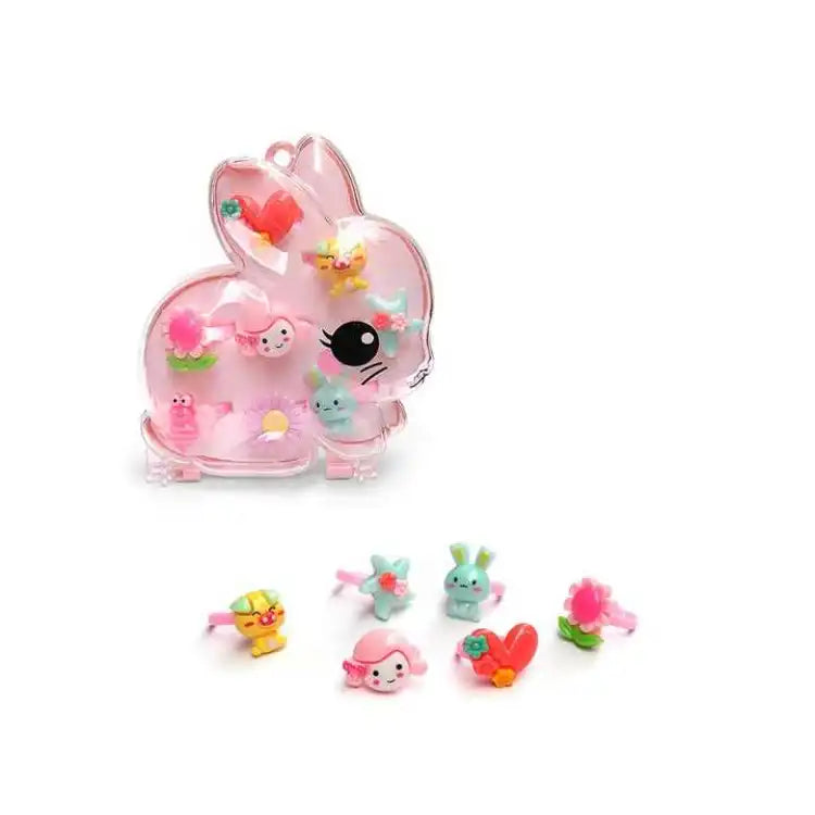 Cartoon Animals Children Resin Plastic Rings For Kids Girls Finger Ring Cute