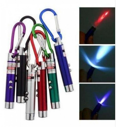 Pack of 10 Laser LED Light with Key Chain | Mulituse Laser