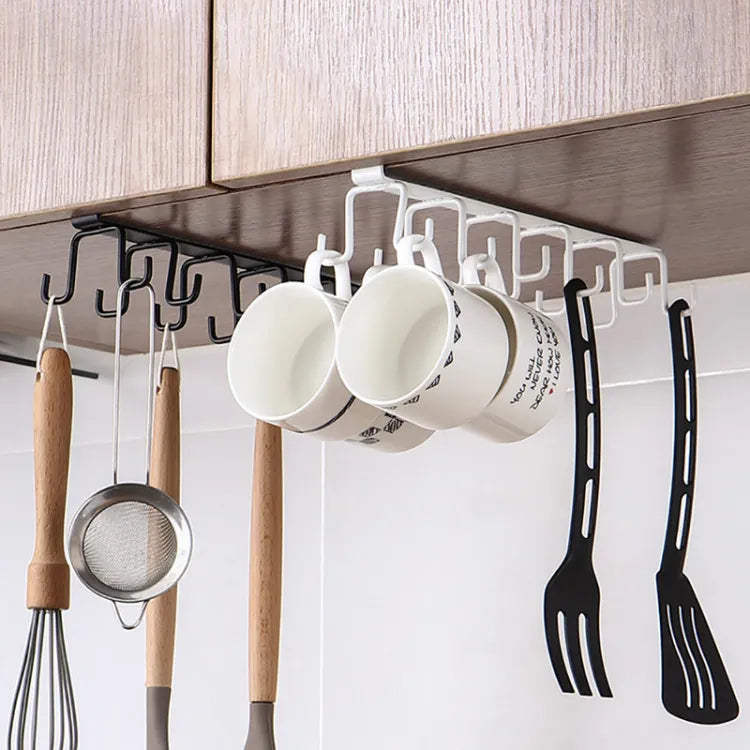 10 hooks Mug Cups Wine Glasses Storage Hooks Kitchen Utensil Ties Belt