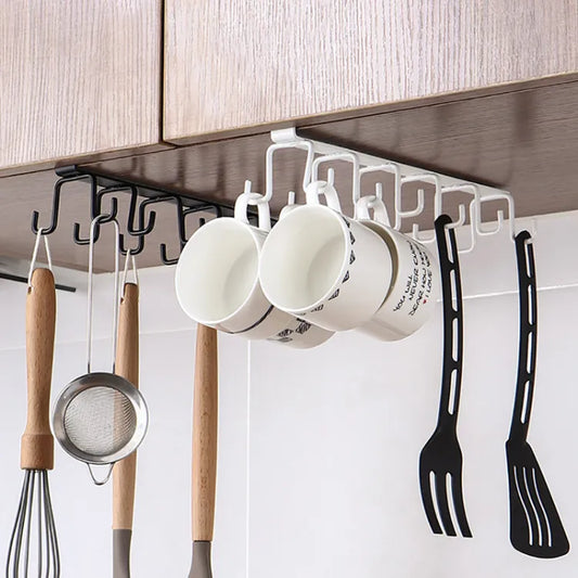 10 hooks Mug Cups Wine Glasses Storage Hooks Kitchen Utensil Ties Belt