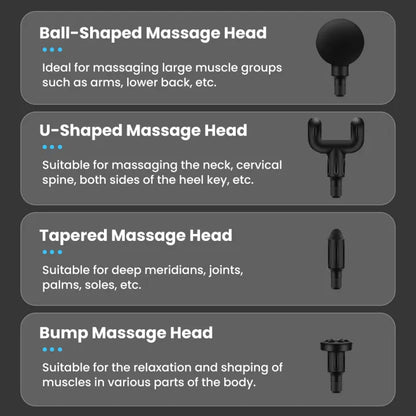 4 in 1 Multi-Function Vibration Massage Gun Professional Ultra Quiet Pain Relief