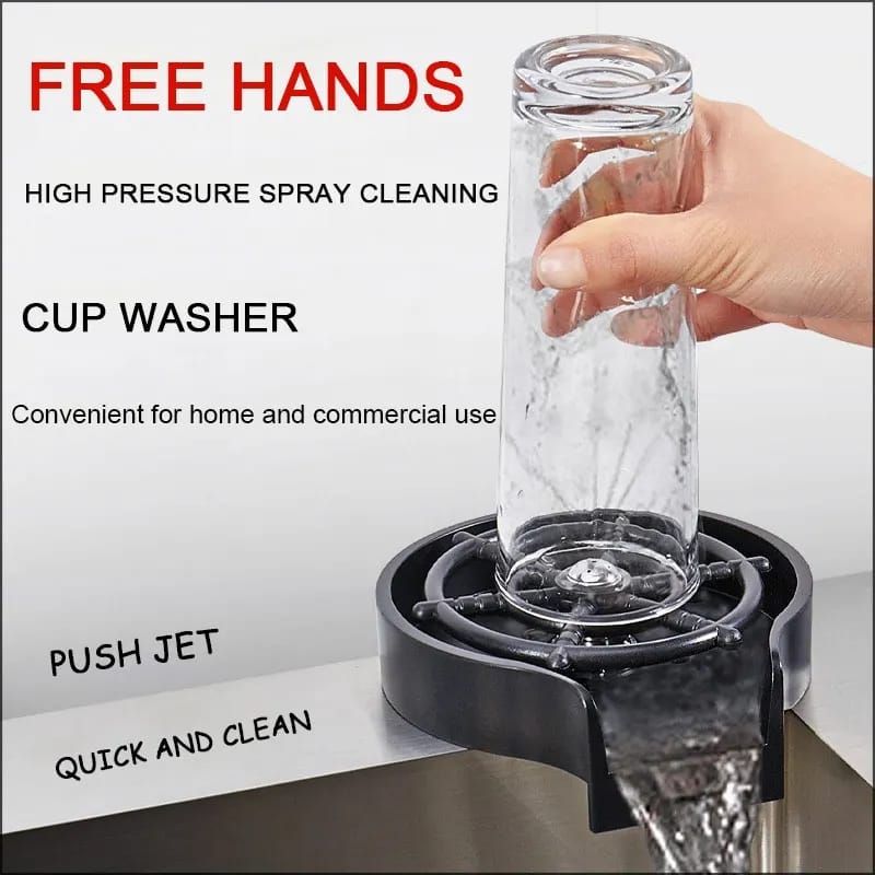 High Pressure Faucet Glass Rinser Automatic Cup Washer Bar Kitchen Beer KTV