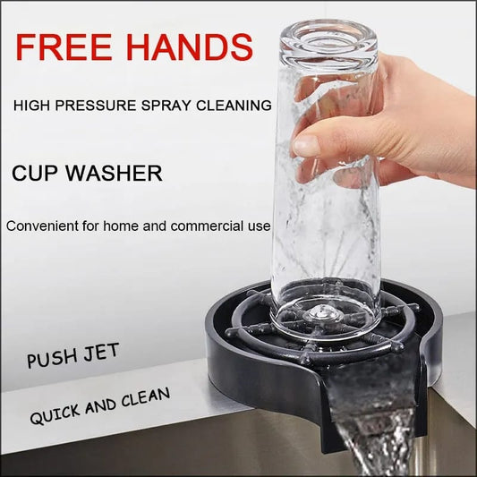 High Pressure Faucet Glass Rinser Automatic Cup Washer Bar Kitchen Beer KTV