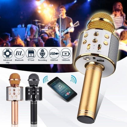 Bluetooth Microphone Karaoke Wireless Microphone Professional Speaker Handheld Microfone Player Singing Recorde