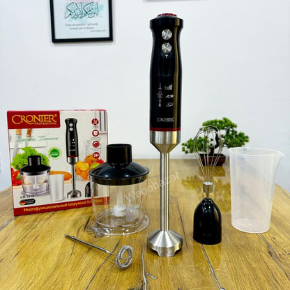 CRONIER Professional 4-in-1 Hand Blender Set | Chopper, Blender, Coffee &amp; Egg