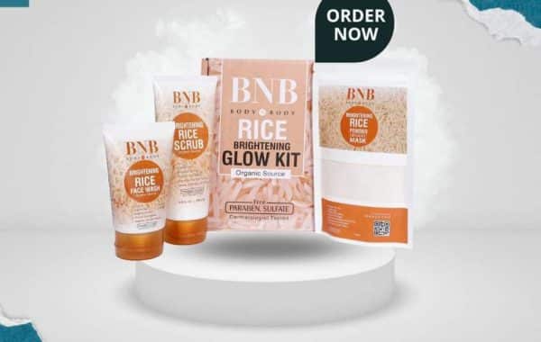 Bnb Whitening Rice Extract Bright &amp; Glow Kit (with Box)(Bar code)