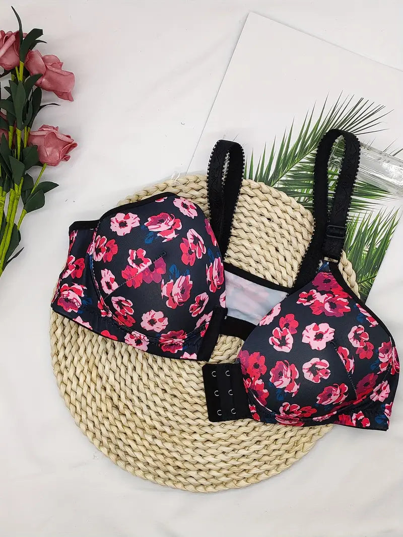 Printed Soft Cotton Padded Bra for Women | Comfortable Everyday Wear Undergarments - CheckNpays