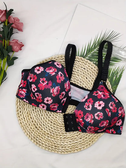 Printed Soft Cotton Padded Bra for Women | Comfortable Everyday Wear Undergarments - CheckNpays