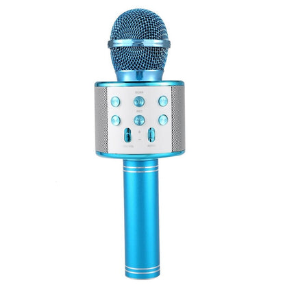 WS-858 Wireless Bluetooth Handheld Karaoke Portable Microphone with Built-in Rechargeable Speaker (random