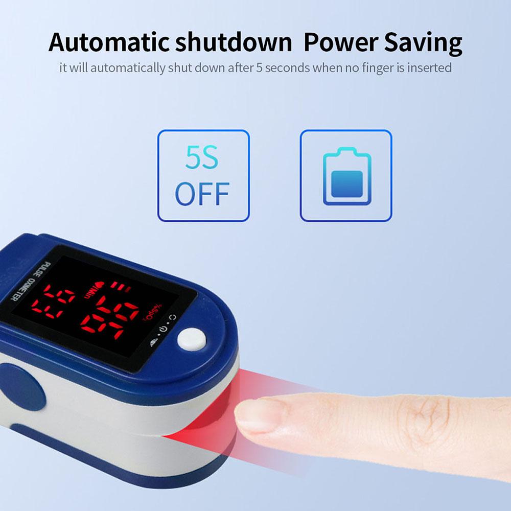 Fingertip Pulse Oximeter Blood Oxygen Saturation Detector Pulse Rate Monitor Portable Oximeter