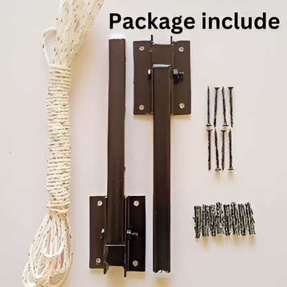 Cloth Drying Stand (24 Inches) with Free Rope Foldable Wall Mounted Heavy