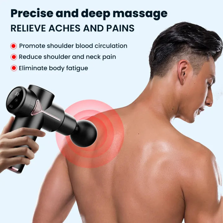 4 in 1 Multi-Function Vibration Massage Gun Professional Ultra Quiet Pain Relief