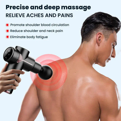 4 in 1 Multi-Function Vibration Massage Gun Professional Ultra Quiet Pain Relief
