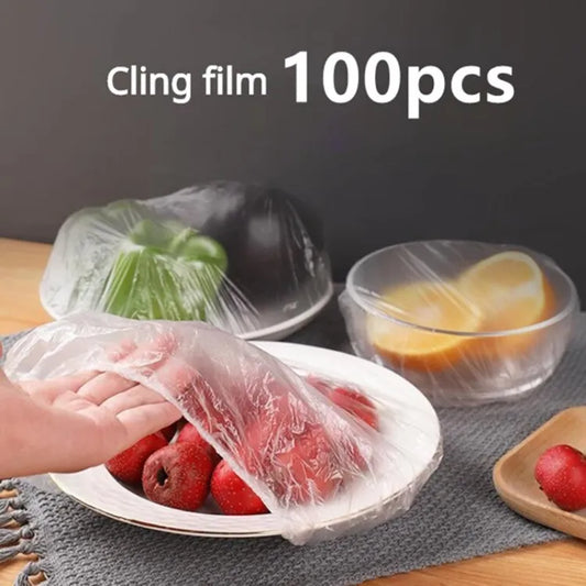 100pc Disposable Cling Film Cover Household Refrigerator Food Fruit Preservation Cover Dust-proof