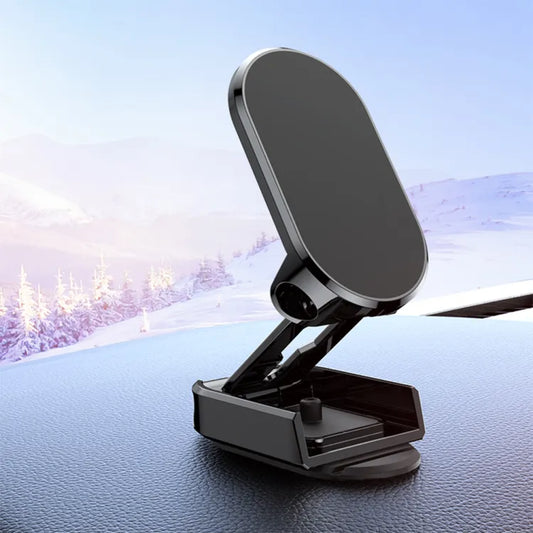 Folding Car Mobile Phone Bracket Base Strong Magnetic Suction 360 Degree Rotating