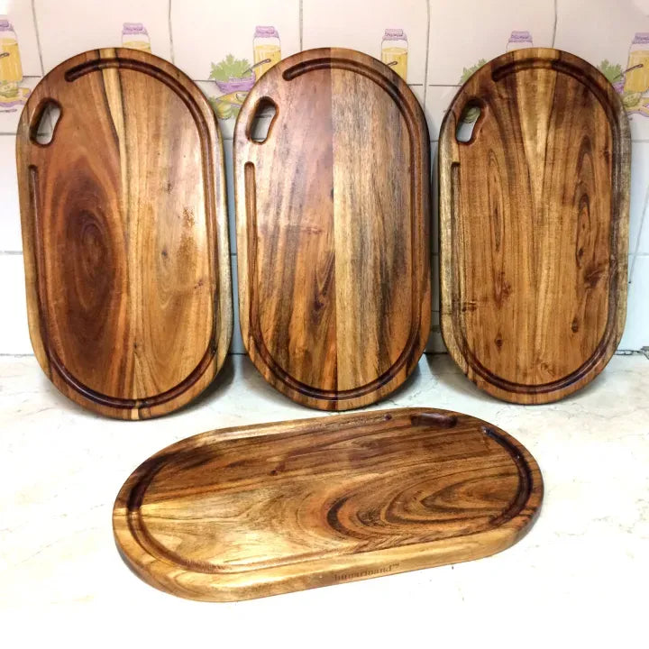 Premium Oblong Acacia Wood Chopping Board 17 x 9 x 2