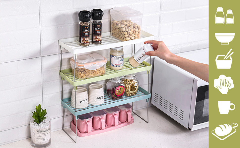( 2 in 1 ) stack- up shelf and disposible food
