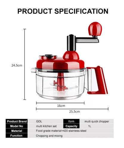 Manual Hand Multifunction Speedy Vegetable Quick chopper | Quick Chopper Vegetable -