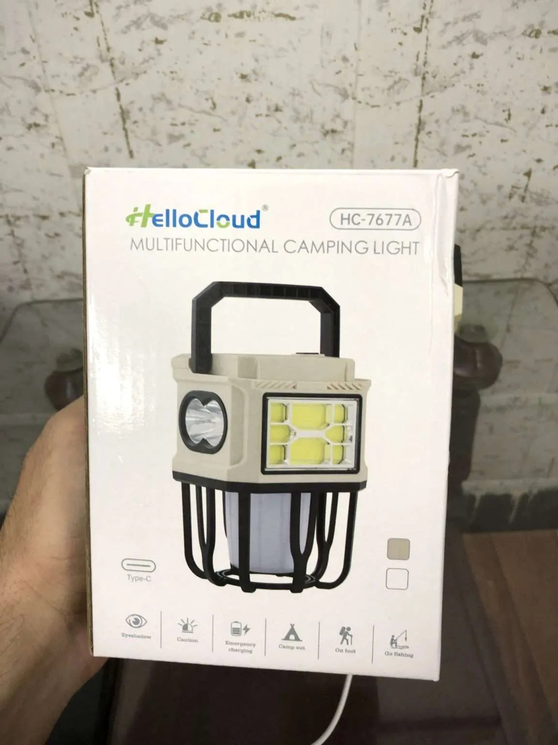 HelloCloud Multifunctional Camping Light Dual Bright &amp; Warm Modes Solar &amp; USB
