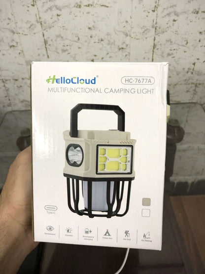 HelloCloud Multifunctional Camping Light Dual Bright &amp; Warm Modes Solar &amp; USB