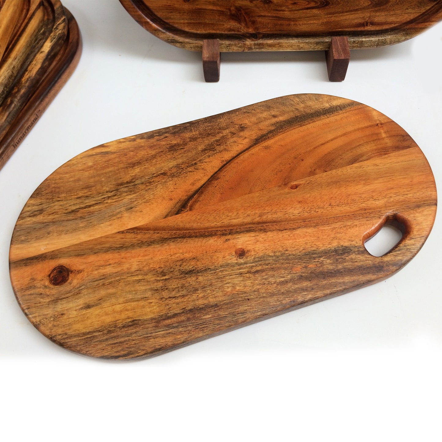 Premium Oblong Acacia Wood Chopping Board 17 x 9 x 2