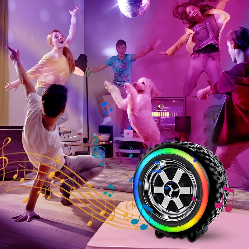 Wheel Shape Bluetooth Speaker | Wireless, Portable, AudioMusic, USB Rechargeable, for Outdoor