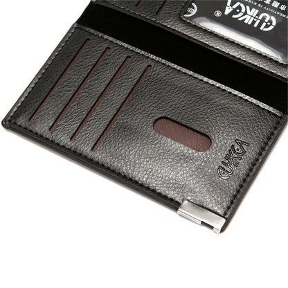 Men PU Leather Wallet Business Clutch Bag Multi Card Slot Credit Card