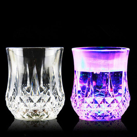 Single pcs - Lighting glass Led Flashing Water Inductive Rainbow Color Cup