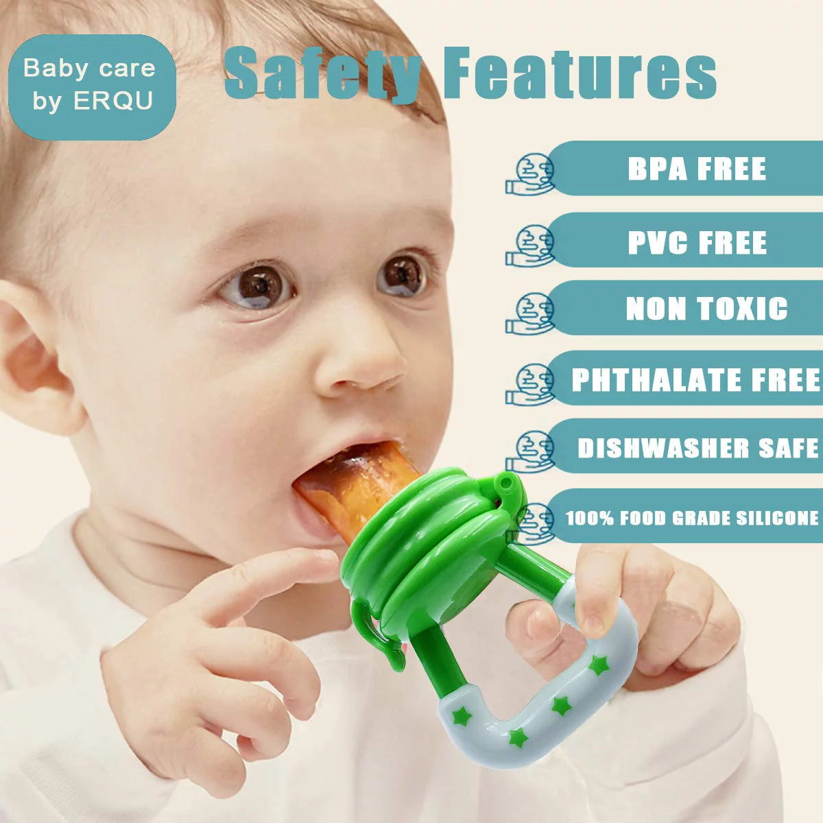 Baby Solid Baby Fruit Pacifier Fresh Fruit Feeder Infant Teething Toy Nibbler