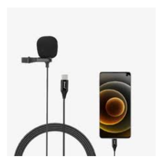 Jmary TikTok Type-c Lavalier Microphone with Clip Compatible Mobile, Laptop Tab
