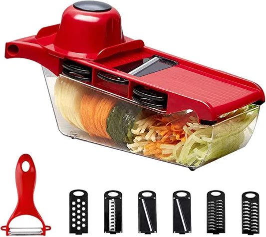10 in 1 Mandoline Slicer Vegetable Cutter with Stainless Steel Blade Manual