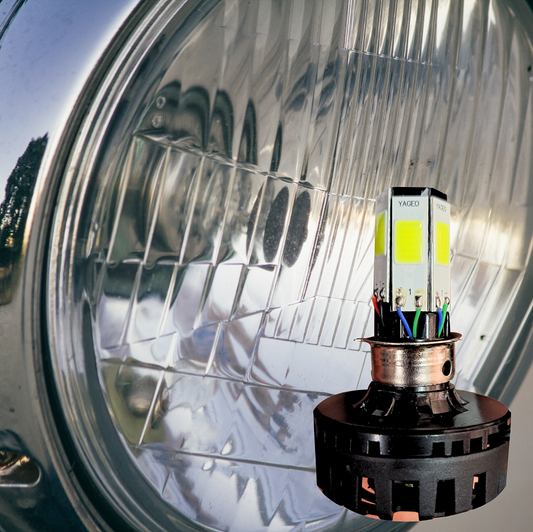 M6 LED Universal Headlight with Fan for All Bikes | universal fitting