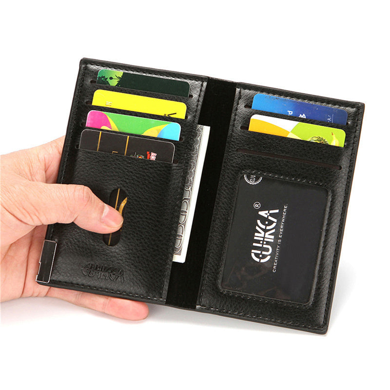 Men PU Leather Wallet Business Clutch Bag Multi Card Slot Credit Card