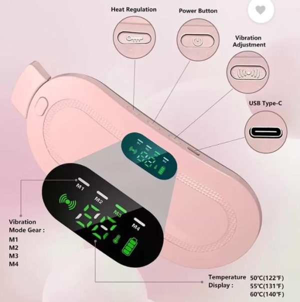Heating Pad women Period Pain Cramp Relief Belt -Portable Menstrual Heating Pad,