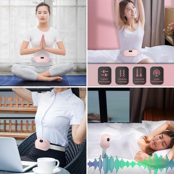 Heating Pad women Period Pain Cramp Relief Belt -Portable Menstrual Heating Pad,