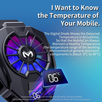 MEMO DL05 Portable Semiconductor Phone Cooler Fan Multi-Function Gaming Cooling Device
