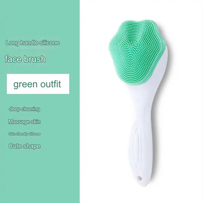 1 pcs Silicone Face Scrubber Exfoliating Brush, Manual Handheld Massager, Facial Cleansing