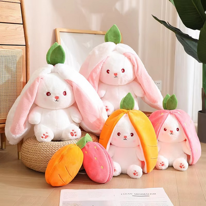Rabbit New Creative Strawberry Rabbit Plush Soft Doll Hug Pillow | Best
