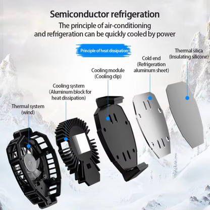 MEMO DL05 Portable Semiconductor Phone Cooler Fan Multi-Function Gaming Cooling Device