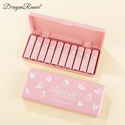 10pcs Dragon Ranee Lipsticks Set Waterproof &amp; Long-lasting | Best Quality Waterproof
