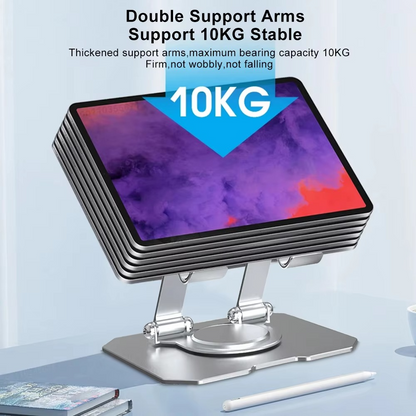 360° Rotating Metal Tablet &amp; Mobile - Adjustable, Foldable, and Portable Desk