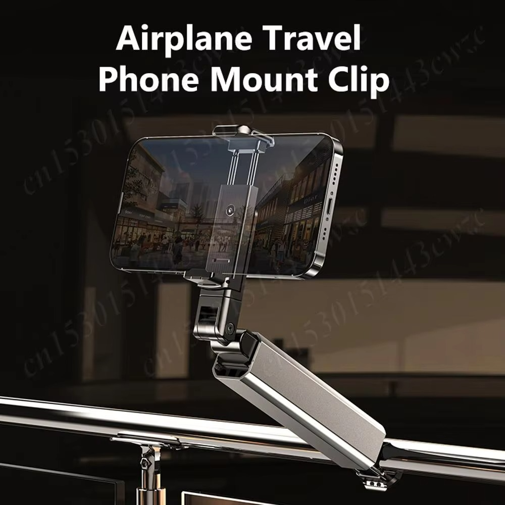 Universal Phone Holder Travel Essentials Flexible 360 Degree Rotation Hands-Free Airplane Phone
