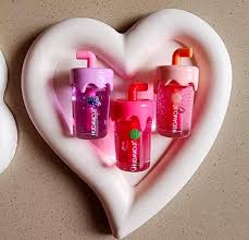 Hudamoji Juice-Shaped Fruit Lip Oil 3 Pc Random, Hydrating Lip Shiner