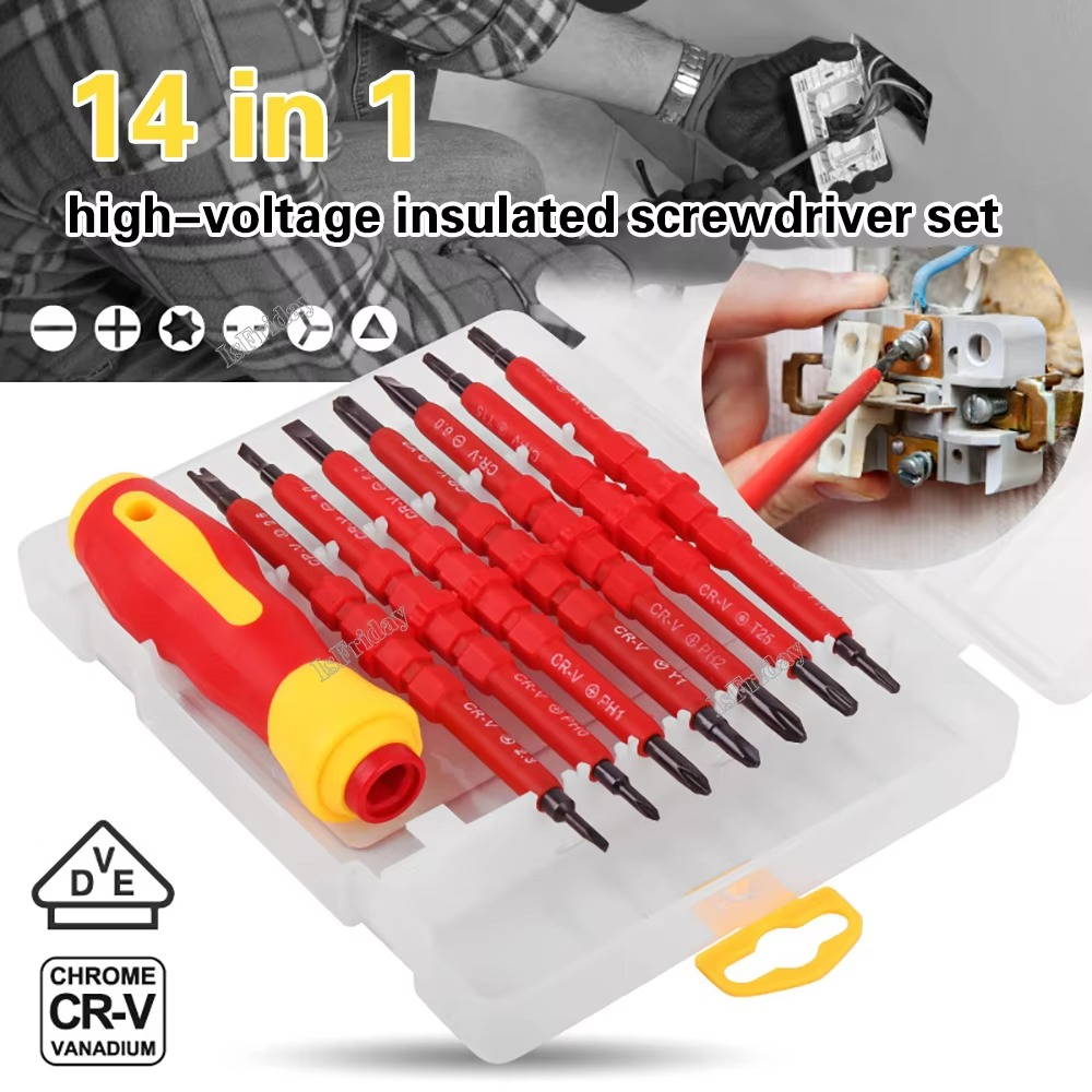 23 in 1 Insulated Screwdriver Set Slotted Screwdriver Bits Kit With Tester