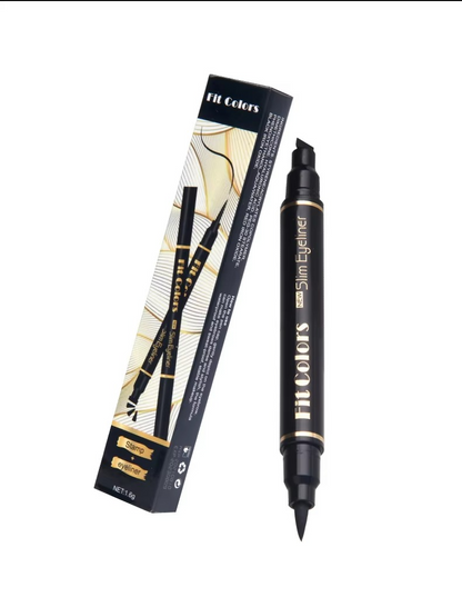 2 in 1 Winged Stamp Liquid Eyeliner Pencil Waterproof Fast Dry Lasting