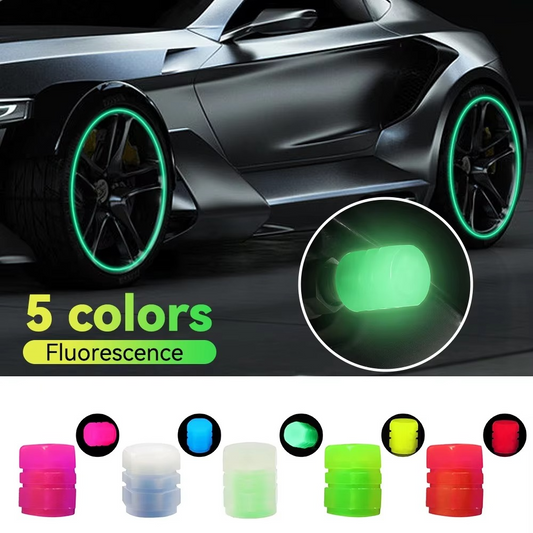 Luminous Valve Motorcycle Bicycle Bike Car Wheel Tyre Hub Cap Fluorescent Night